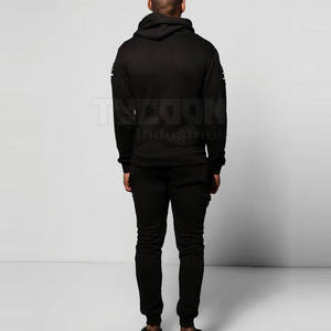 Accept Custom Logo Distressed tracksuit Vintage <b>Raw</b> Hem Distressed tracksuit For Men 2025 - Product Image 4