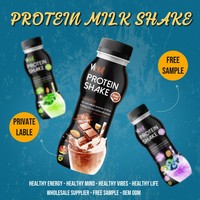 Shake protéiné Caramel 350 ml (11,8 fl oz) – 24 bouteilles en PET – 20 g de protéines – Sans sucre ajouté – Sans lactose – Marque privée