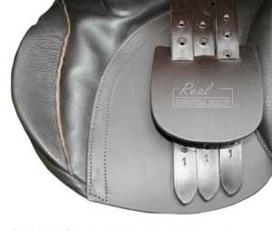 Sillín de cuero occidental Real International Saddlery, equipo de equitación premium, mejor precio. - Product Image 2