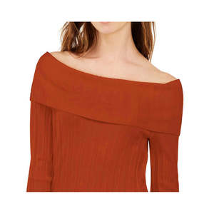 Maglione da Donna con Spalle Scoperte a Costine INC International Concepts, Rosso, Taglia S, per la Stagione Autunnale - Product Image 2
