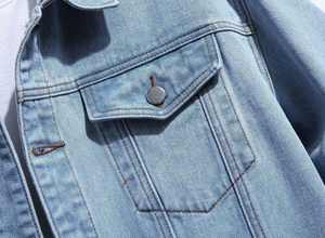 "Nouvelle veste en jean pour homme avec logo personnalisé en jaune rose-Tissu en toile-Service OEM" - Product Image 4