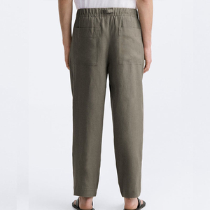 Pantalon de jogging d'hiver à coupe étroite pour hommes Ceinture côtelée élastique Polaire légère Style décontracté avec logo personnalisé - Product Image 4