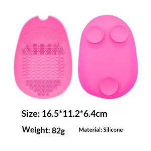 Makeup Brush Cleaner Bathtub-Shaped Silicone <b>Suction</b> Cup Wash Bowl with Powder Puff Cleaning <b>Pad</b> for Home Use - Product Image 5