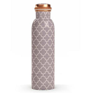 Botella de agua de alta calidad hecha de cobre puro para oficina, gimnasio y Yoga, botella de cobre Ayurveda, botellas de utensilios de cocina indios hechos a mano - Product Image 4