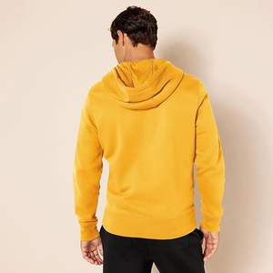 Sudadera con capucha y cremallera Essential Mustard de alta calidad personalizada, cómoda para el día a día, clásica con cremallera completa, para un calor esencial. - Product Image 3