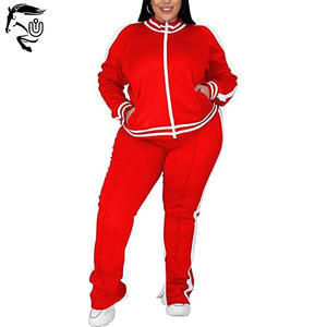 Conjunto Deportivo de Dos Piezas para Mujer, Talla Grande, Informal, de Forro Polar, Transpirable, de Secado Rápido, con Cremallera, Manga Larga, Color Sólido, Colección Otoño Invierno - Product Image 3