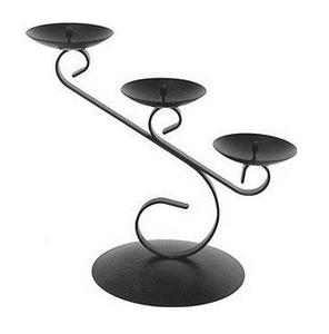 Lot de 3 bougeoirs décoratifs en métal de fer de jardin moderne support de pilier de haute qualité pour les mariages et Noël - Product Image 5