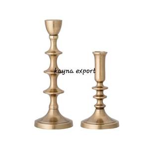 Candelabro de Diseño Martillado con Baño de Oro y Cristal, Hermoso y Popular, para Decoración de Bodas - Product Image 2