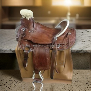 Selle de siège chaud de ranch de Western Roping en cuir véritable de cheval résistant au logo personnalisé disponible avec la conception et le logo adaptés aux besoins du client - Product Image 2