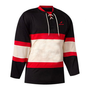 Maillot de Hockey sur Glace Simple et de Haute Qualité 100% Polyester Cousu pour Équipe, Personnalisable en Couleur, Maillot de Sport Respirant et à Séchage Rapide pour Hommes - Product Image 4