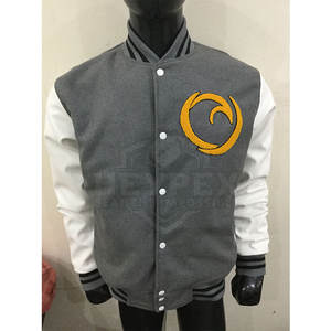 Service OEM de logo personnalisé du fabricant, veste varsity en laine pour homme, style streetwear, décontractée, coupe-vent d'hiver, manches en cuir - Product Image 6