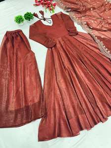 ชุดราตรีผ้าชีฟองคอตตอนสำหรับผู้หญิงยี่ห้อเฟนดี้ ประดับเลื่อมและผ้าคลุมไหล่ปักลายหลากหลาย สวยงามเข้ากับทุกสรีระ ขายส่ง - Product Image 2