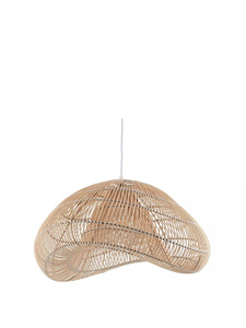 Atractiva luz colgante de ratán con parte superior de madera, pantalla de mimbre tejida a mano, lámpara de techo colgante Bohemia para decoración de Hotel y hogar - Product Image 2