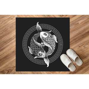 Tapis Poisson Koi, Tapis Japonais, Tapis Zen, Tapis Moderne, Tapis Décoratif, Tapis en Chenille - Product Image 5