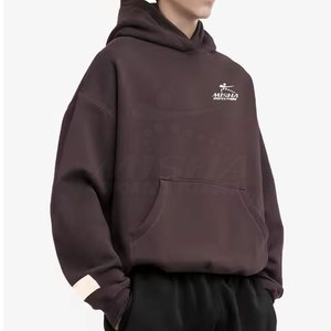 Sweats à capuche surdimensionnés sur mesure unis de haute qualité pour hommes Nouveau design 100% coton pour hommes Sweats à capuche surdimensionnés - Product Image 3