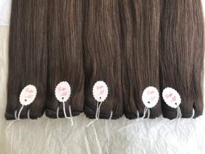 Raw Virgin 100% Sin procesar Color #2 Trama de máquina recta Venta al por mayor Remy Brasileño Mongol Extensiones de cabello humano sin procesar - Product Image 6