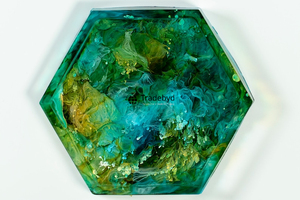 Posavasos de Resina de Lujo, 4x4 Pulgadas, Cuadrados, Hechos a Mano, Juego de Posavasos para Protección de Mesa, Multicolores, Tradebyd - Product Image 3