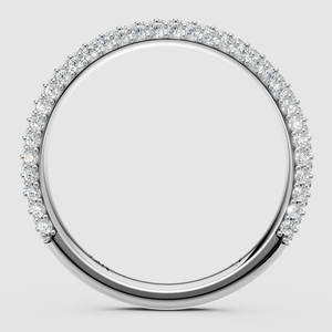 Anillo de Diamantes Naturales Chapado en Oro de 18K con Diamantes Laterales Completos - Estilo Romántico para Aniversario, Boda, Compromiso y Regalos para Fiestas - Product Image 2