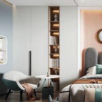Armoire de chambre d'enfant autoportante, moderne et durable, au design personnalisable, avec bureau et bibliothèque, pour mobilier de chambre d'appartement
