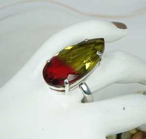 Watermelon Quartz Ring 925 Sterling Silver Pear Shape Handmade Gemstone Elegant Jewelry for Women - Product Image 3