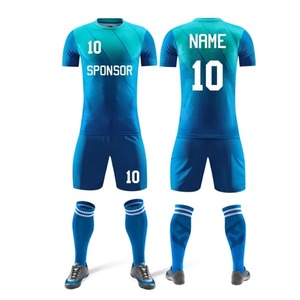 Uniformes de football en polyester respirant avec logo personnalisé Vêtements d'entraînement et de sport avec nom d'équipe pour équipes sportives - Product Image 1