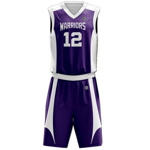 Conception respirante uniforme de basket-ball de polyester de couleur unie légère de vente chaude pour la quantité en vrac de sports d'été imprimée - Product Image 2