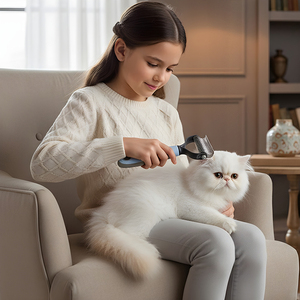 Práctico Cepillo para Mascotas, Peines Personalizables de ABS y Acero Inoxidable para Eliminar el Pelo, Material PP, Fuente de Alimentación por Carga - Product Image 5