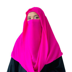 Venta al por mayor de calidad superior musulmán Hijab-Ligero de color sólido de poliéster transpirable de secado rápido para las mujeres - Product Image 1