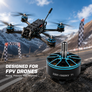 มอเตอร์ไร้แปรงถ่าน 2207 1950KV FPV ประสิทธิภาพสูง สำหรับโดรนแข่งแบบ Freestyle FPV Quadcopter - Product Image 4