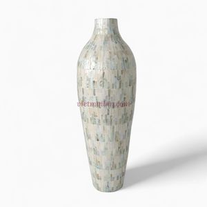 Vase en nacre en gros, porte-fleurs décoratif, forme et motif personnalisés disponibles, produit par un fabricant du Vietnam - Product Image 2