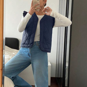 Veste d'extérieur décontractée pour femme, style nouveau, automne-hiver, col montant, sans manches, écologique, imperméable, respirante, coupe-vent - Product Image 3