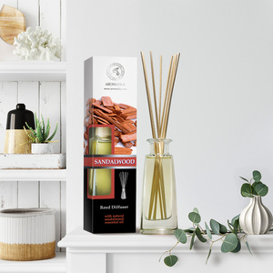 Diffuseur de parfum Aromatika Bois de Santal 100ml avec huile essentielle naturelle, parfum d'ambiance boisé longue durée - Product Image 4