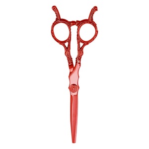 กรรไกรตัดผมสแตนเลสสีแดงปรับได้พร้อมใบมีดคมและสกรู - Product Image 3