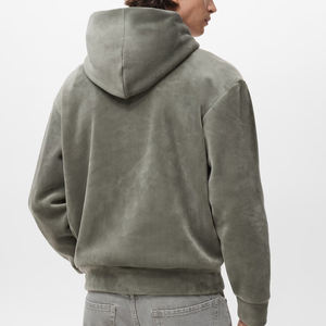 Sweat à capuche en velours côtelé pour hommes, prix de gros pour les acheteurs en gros / Manches longues avec capuche et poches, prix d'usine, respirant 2026 - Product Image 3