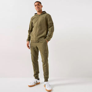 Servicio OEM, Chándales para Hombre Adulto, Tallas Grandes, con Cierre, Ropa de Entrenamiento, Ropa Casual para Hombre, Chándal Cargo para Caballeros - Product Image 3