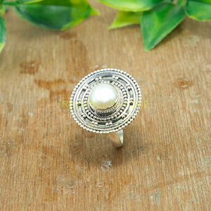 <b>Mother</b> Of Pearl Ring 925 Sterling Silver Ring Statement Ring Handmade Unique Design Ring Pearl Jewelry Christmas Gift Jewelry - Product Image 6