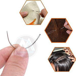 Aiguilles incurvées de TYPE C Aiguilles à coudre de fil de tissage de cheveux - Product Image 4