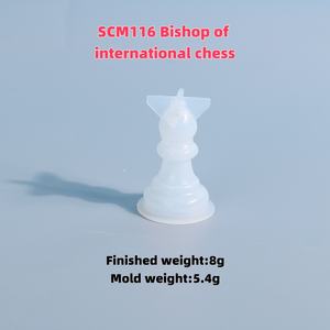 अंतरराष्ट्रीय शतरंज चॉकलेट कैंडी मोमबत्ती मोल्ड शतरंज केक केक कपकेक फोडरेंट सजावट उपकरण बेसन मोमबत्ती साबुन - Product Image 2