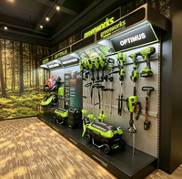 Étagère murale de présentation d'outils en métal robuste sur mesure pour magasin, supermarché et commerce de détail