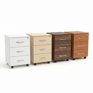 Modern Birch 3-Drawer File <b>Cabinet</b> <b>Lockable</b> Freestanding Office <b>Storage</b> Home Office Commercial Use - Product Image 6
