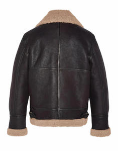 เสื้อแจ็คเก็ตนักบินวินเทจหนังแท้บุขนเชอร์ปาอุ่นๆ สไตล์นักบินสหรัฐฯ ย้อนยุค - Product Image 6