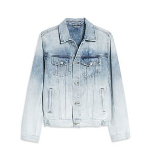 Precio bajo, alta calidad, logotipo personalizado impreso, chaqueta vaquera para hombre, chaqueta vaquera personalizada de talla grande para hombre - Product Image 1