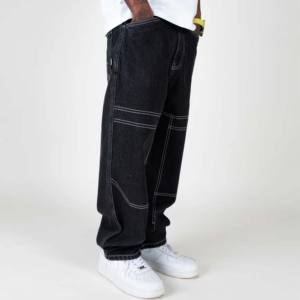 Venta caliente Baggy Pant Pantalones vaqueros de pierna ancha Hombres Jeans Black Denim Plus Size Pants Denim Baggy Jeans Mud Wash 2025 - Product Image 2