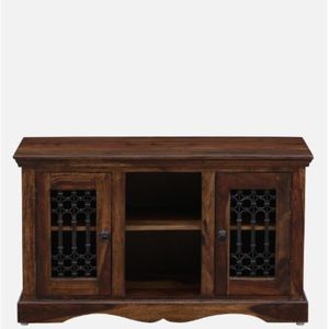 Consola de TV de madera Staffford Sheesham con acabado de teca provincial de diseño tradicional para televisores de hasta 32 \ "-Para aplicación en la sala de estar - Product Image 4