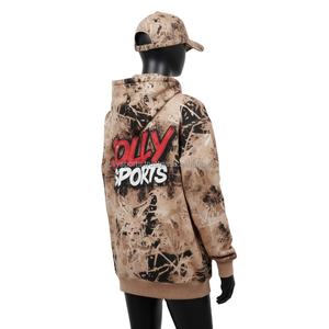 Sweat à capuche zippé pour femme 300 GSM, style streetwear, imprimé marron et noir, logo personnalisable, impression à chaud, vêtements tendance, sweat à capuche basique avec fermeture éclair - Product Image 5