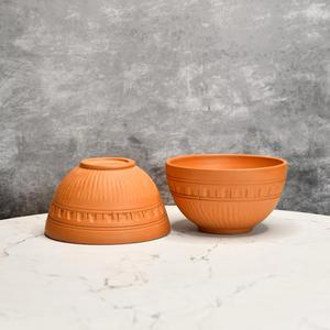 Cultural Biodegradable Eco-Friendly Handpainted American Style Dessert <b>Bowl</b> Made of <b>Terracotta</b> at Reasonable Price - Product Image 2