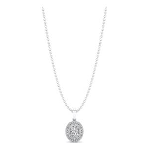 REYES Elegante 9K 10K 14K 18K Oro Moissanite Cham Colgante Rodio Plateado Corte Oval 1.21cts Moissanite Colgante Collar para Mujer - Product Image 4