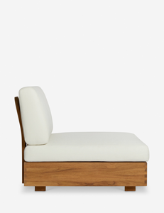 Chaise longue modulaire en bois de teck - Product Image 2