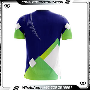 Venta al por mayor de camisetas de fútbol personalizado desgaste de fútbol azul y blanco conjuntos de camisetas de fútbol de secado rápido Jersey de fútbol - Product Image 2