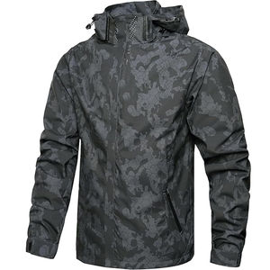 Chaqueta Acolchada de Invierno para Hombre, Personalizada por el Fabricante, Brillante, Acolchada, Cortavientos, Gruesa, Negra, con Capucha, Tipo Burbuja - Product Image 1
